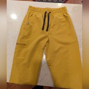 FIGS Zamora jogger bottom, high waist, light gold, small